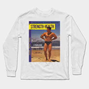 STRENGTH & HEALTH - Vintage Physique Muscle Male Model Magazine Cover Long Sleeve T-Shirt